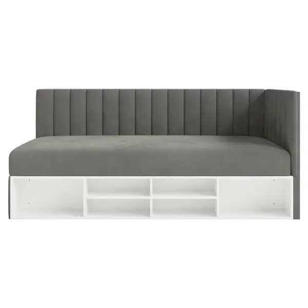 Selsey POSTEL PRO MLÁDEŽ Ventrio tmavě šedá sametový potah Easy-Clean 90x200 cm