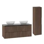 Petits-meubles KOUPELNOVÝ NÁBYTEK 120.6cm Siena 2er-Set Dřevo a černá