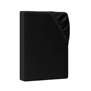 AM Qualitätsmatratzen PROSTĚRADLO s elastickým prvkem na postel s boxspringem, 150/200/33 cm, černé