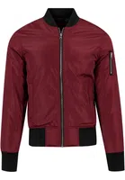 Bunda 2-Tone Bomber Jacket vínová/černá