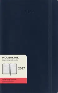 Diář MOLESKINE 2027 denní měkký modrý L