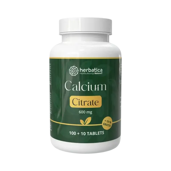 Vápnik Citrát 600 mg - 110 tabliet - Herbatica