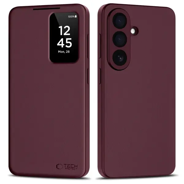 Tech-Protect Smart Wallet, Samsung Galaxy S26 Plus, vínová