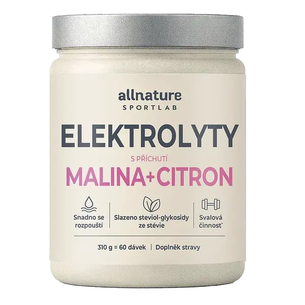ALLNATURE Sportlab elektrolyty malina a citron 310 g