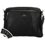 Trendy dámská koženková crossbody kabelka Chiara, černá