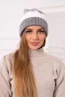 Kesi Fleecová čepice Bojana K265 šedá+bílá
