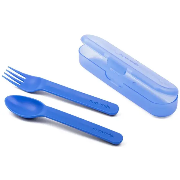 Suavinex Booo příbor Blue 12m+ 1 ks