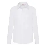 FRUIT OF THE LOOM F17•LADIES LONG SLEEVE POPLIN SHIRT