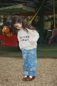Konges Sløjd  mom džíny dětské MAGOT FRILL PANTS GOTS