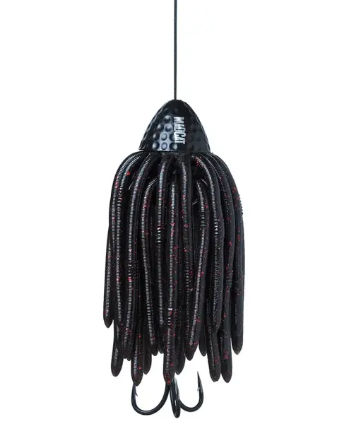 Madcat chobotnička worm teaser sinking 1,0 mm 220 lb 35 cm black - 150 g