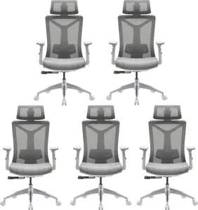 LTC 5PACK Kancelářská židle ELEGANCE GREY šedá (5 ks)