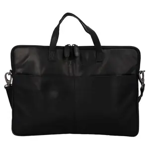 Pánska kožená taška na notebook Greenwood Levons - čierna