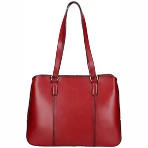 Elegantná dámska kožená kabelka Katana Paloma - tmavo červená