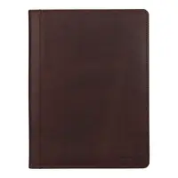 Celokožená pánska spisovka Burkely Bing - tmavo hnedá