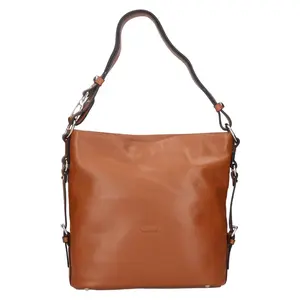 Elegantná dámska kožená kabelka Katana Nantes - svetlo hnedá