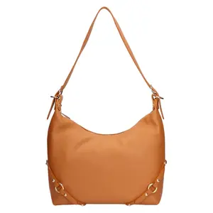 Dámska kožená kabelka Italia Olla - hnedá