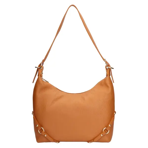 Dámska kožená kabelka Italia Olla - hnedá