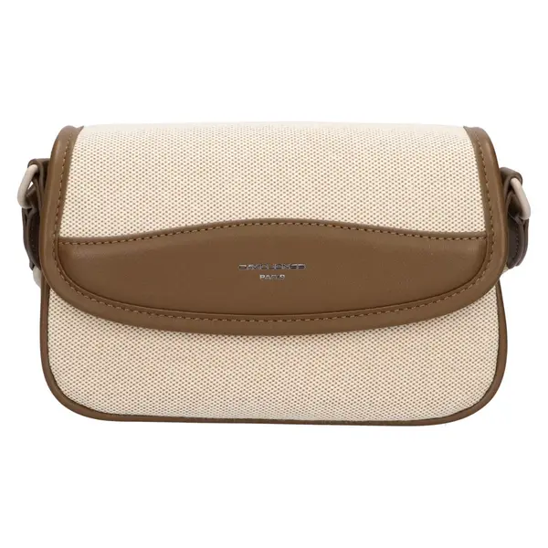 Dámska crossbody kabelka David Jones Erla - béžovo-hnedá