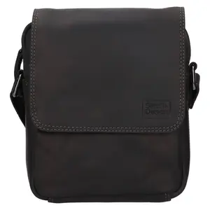 Pánska kožená taška cez rameno SendiDesign Jonáš - čierna