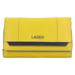 Dámská kožená peněženka Lagen Idris - žlutá