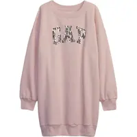 GAP FRCH FLEECE LOGO Dívčí šaty, růžová, velikost