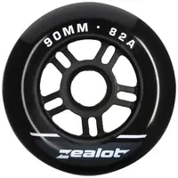 Zealot INLINE WHEELS 4 PACK 90-82A Sada in-line koleček, černá, velikost
