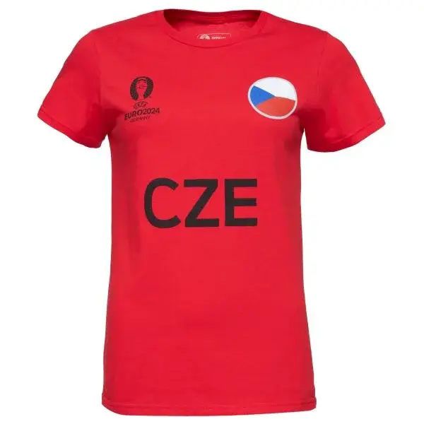 FANATICS UEFA EURO 2024 CZECHIA NATION FLAG Dámské triko, červená, velikost
