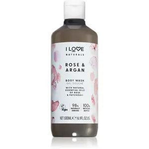 I Love Naturals Rose & Argan opojný sprchový gél s vôňou ruží 500 ml