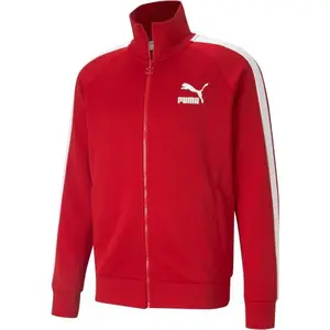 Puma ICONIC T7 TRACK JACKET Pánská mikina, červená, velikost XXXL