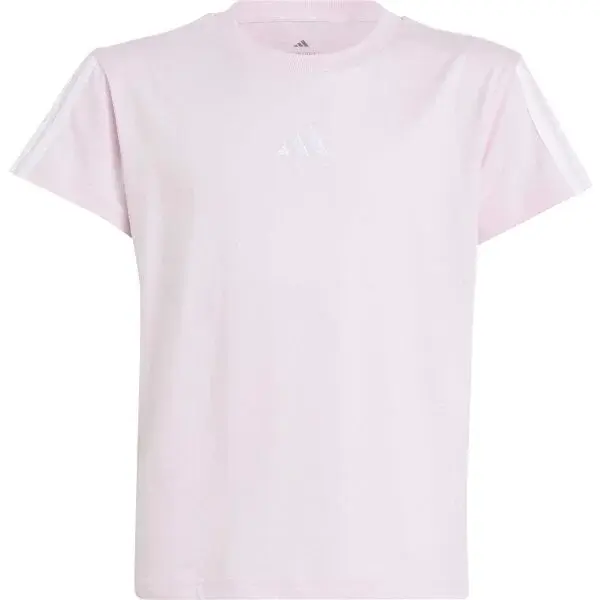 adidas 3-STRIPES TEE Dívčí triko, růžová, velikost