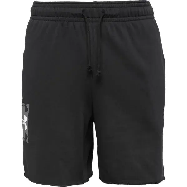 Under Armour RIVAL TERRY LOGO Pánské kraťasy, černá, velikost S