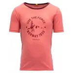 Devold FORCE KID TEE Dětské triko s krátkým rukávem, lososová, velikost 8Y