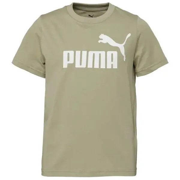 Puma ESSENTIALS N0. 1 LOGO TEE B Chlapecké triko, khaki, velikost