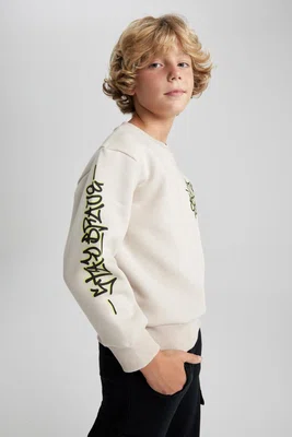 DEFACTO Boy New Regular Fit Crew Neck Sweatshirt