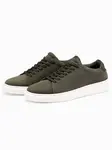 Ombre Men's classic soft suede sneaker shoes - dark olive