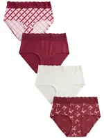 Next Nohavičky  ružová / vínovo červená / biela