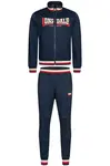 LONSDALE Joggingová súprava 'Poolewe'  svetlobéžová / námornícka modrá / brusnicová
