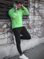 Pánský teplákový souprav Barva zeleno-černá DSTREET