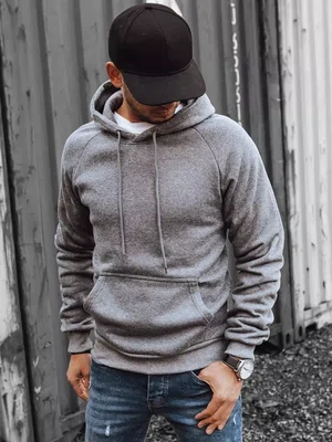 Pánská mikina s kapucí Barva tmavě šedá DSTREET