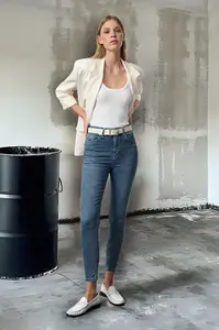 Trendyol Blue High Waist Skinny Jeans