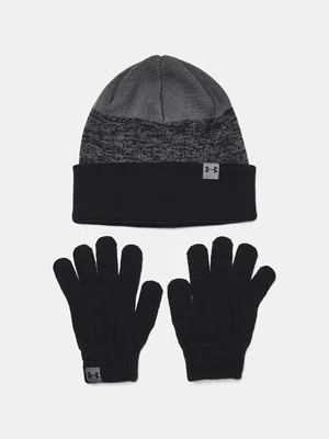 Under Armour Čepice B's Beanie & Glove Combo-BLK - Kluci