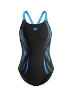 ARENA Jednodielne plavky 'Poseidonia Pro Back'  nebesky modrá / čierna