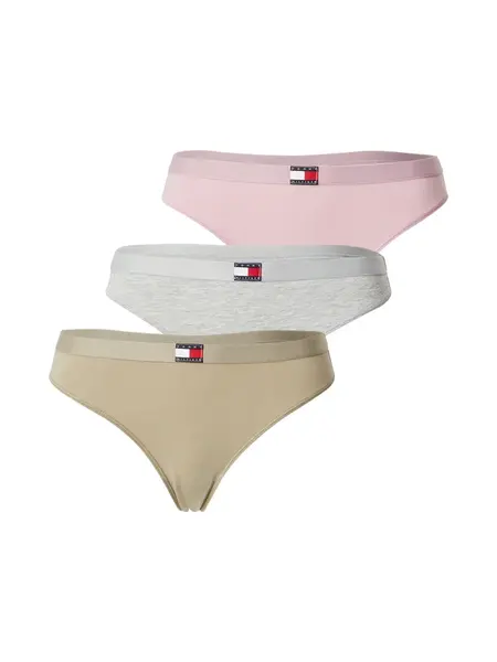 Tommy Hilfiger Underwear Tangá 'Heritage'  sivá melírovaná / olivová / svetloružová