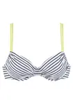 VENICE BEACH Bikinový top  žltá / čierna / biela