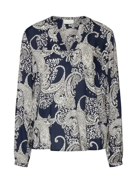 Kaffe Blúzka  námornícka modrá / biela