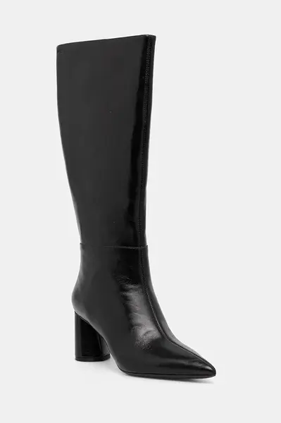 Kožené kozačky BOSS Gracey