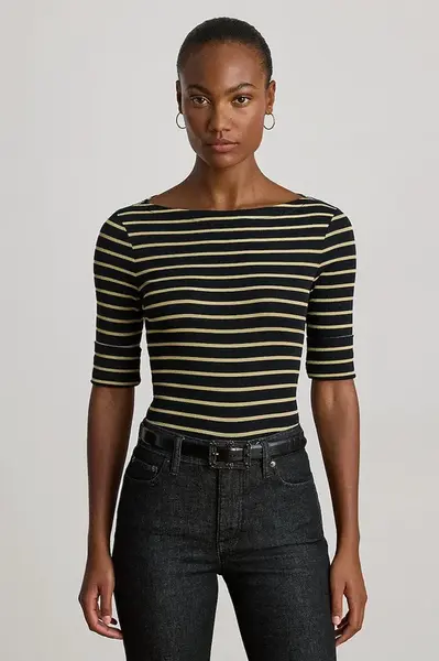 Tričko Lauren Ralph Lauren dámské, černá barva, 200980044