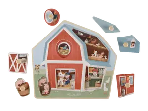 LITTLE DUTCH Puzzle vkládací dřevěné Farma