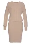 LASCANA Pletené šaty  telová