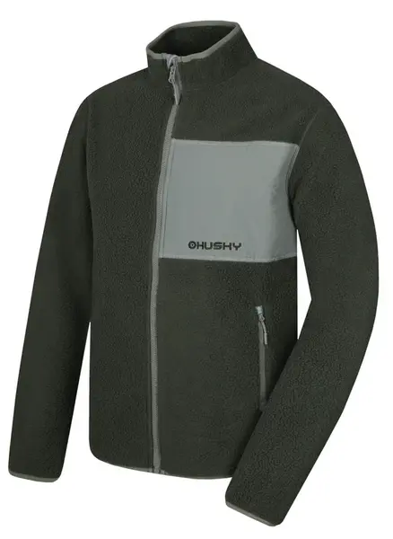 Husky Addy Zip M L, faded green Pánská fleecová mikina